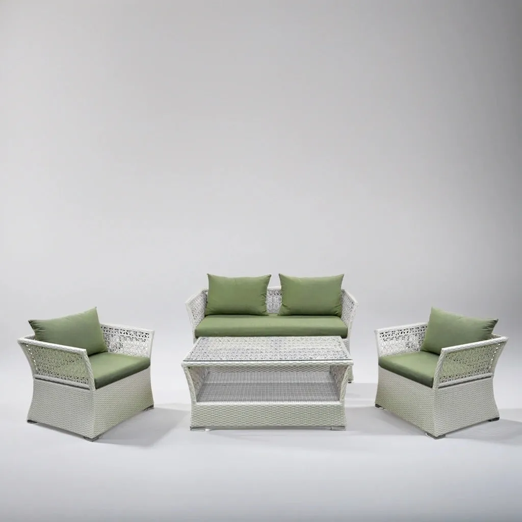 White and green lounge set