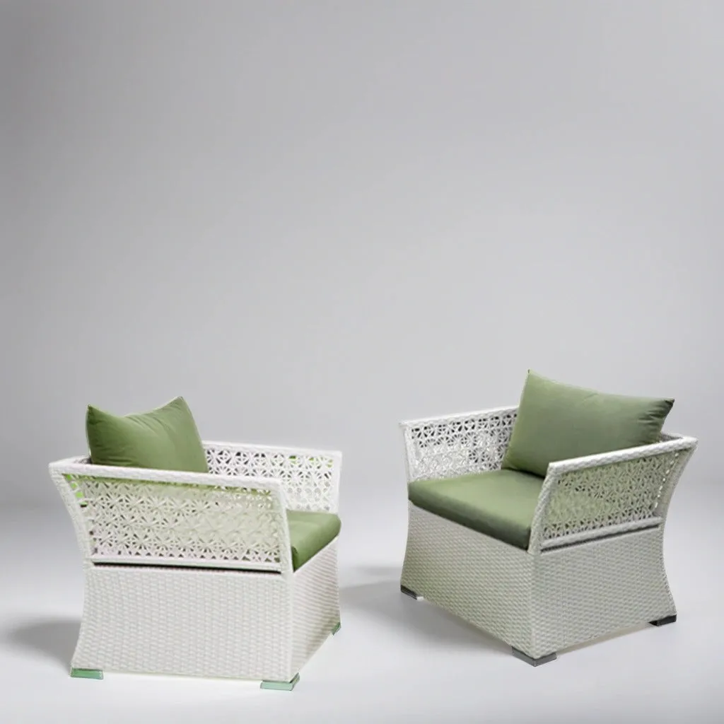 White and green lounge set