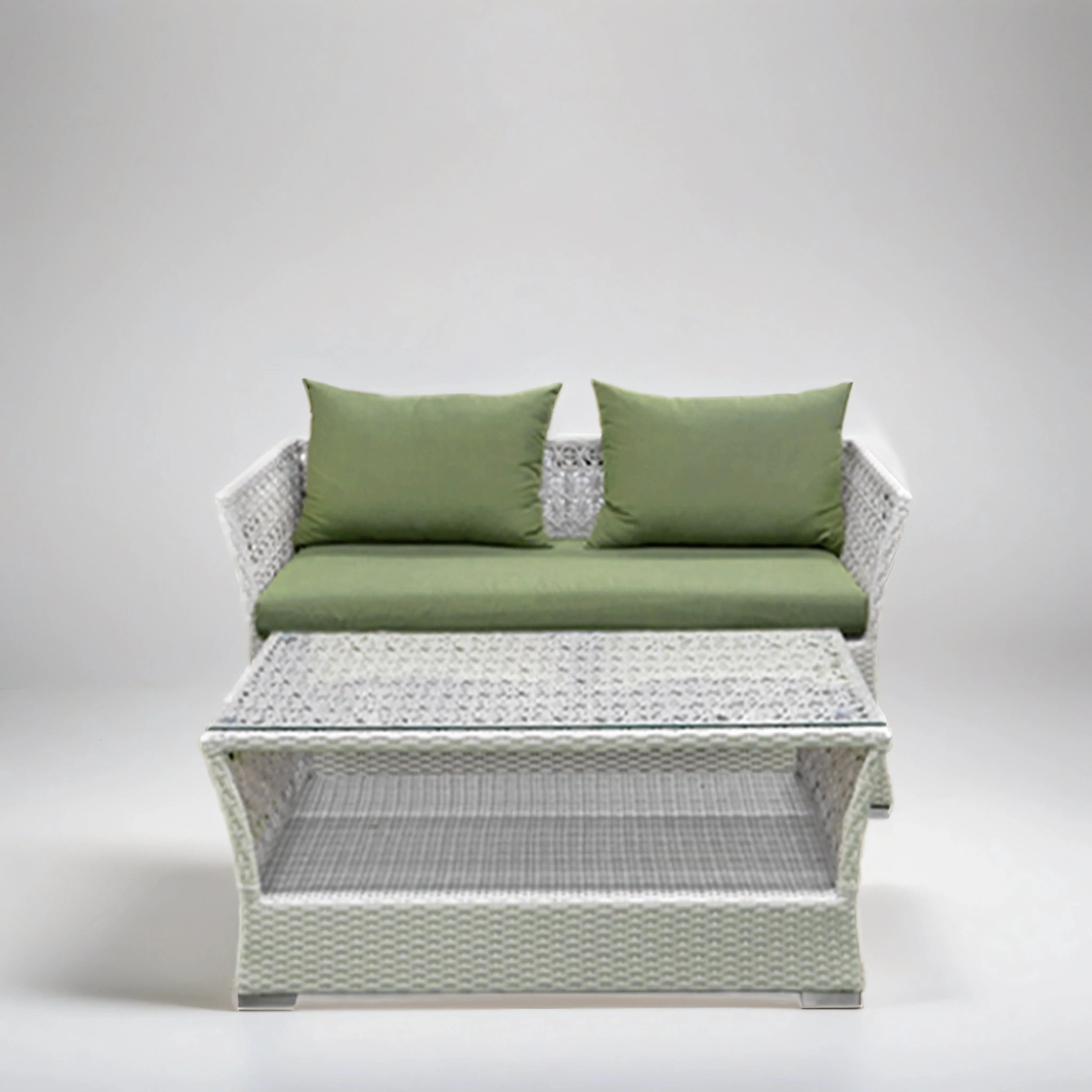 White and green lounge set