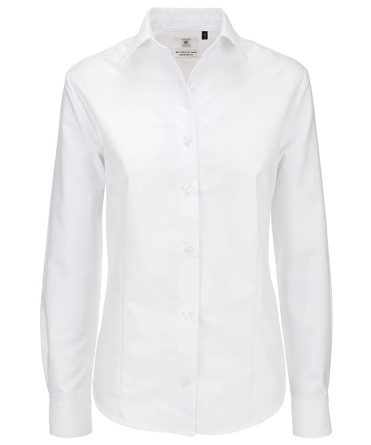 White - B&C Oxford long sleeve /women