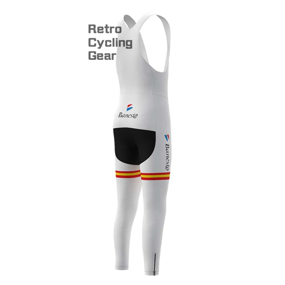 White Banesto Retro Bib Cycling Pants