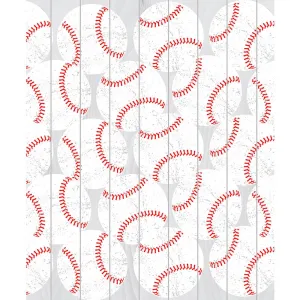 White Baseball Planks Printed Backdrop