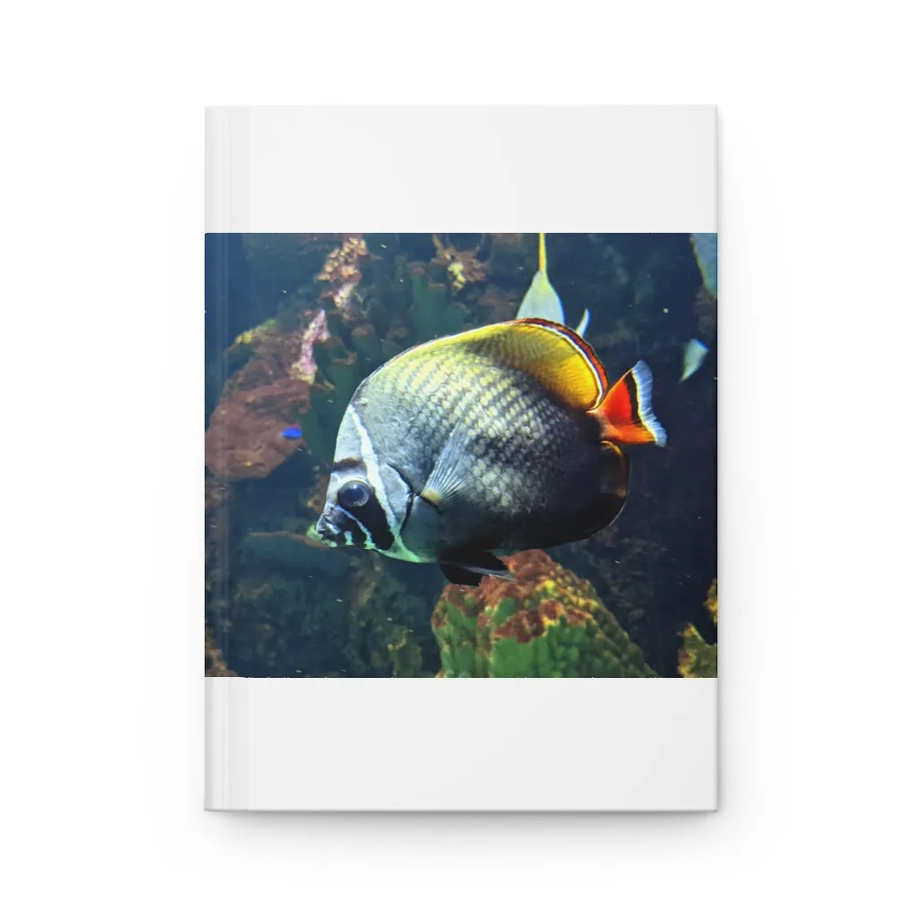 White Black Fish Hardcover Journal Matte