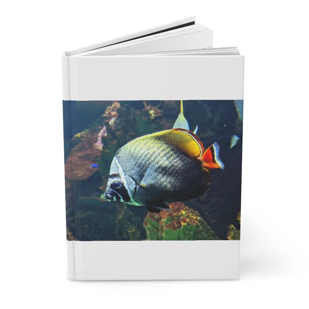 White Black Fish Hardcover Journal Matte