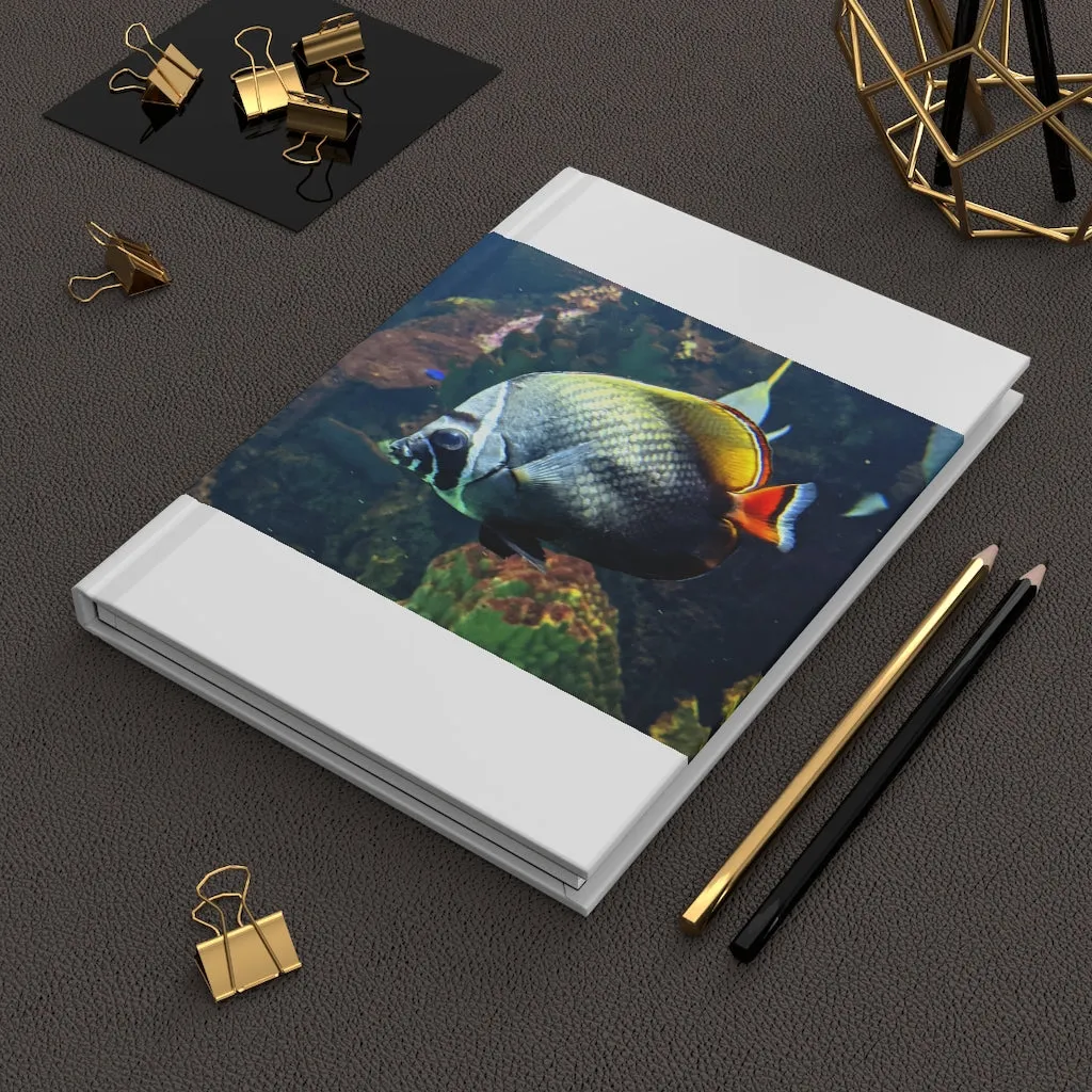 White Black Fish Hardcover Journal Matte