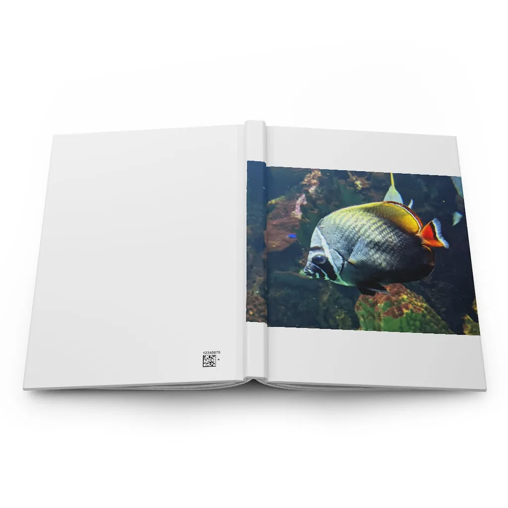 White Black Fish Hardcover Journal Matte