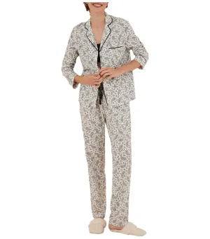 White Boho Cotton Classic Pajamas