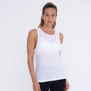 White Boxy Fit Tank