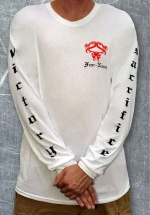 White Branded Long Sleeve T-Shirt