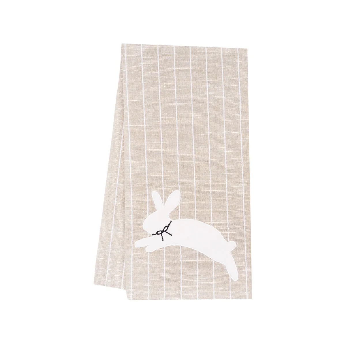 White Bunny Hop Stripe Kitchen Towel