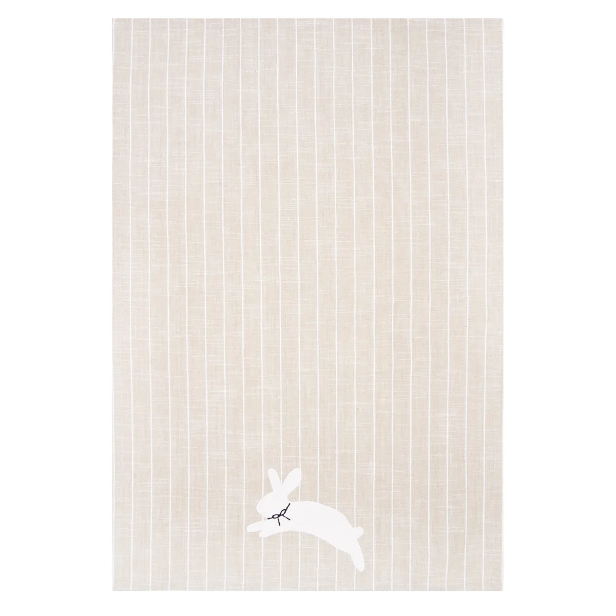 White Bunny Hop Stripe Kitchen Towel