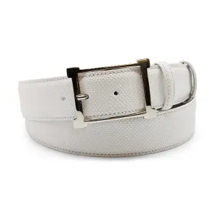 White Carung Window Frame Belt