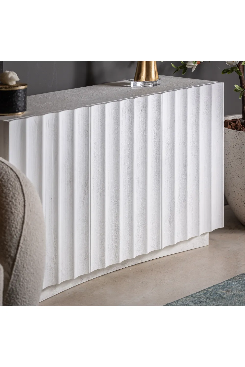 White Cement 3-Door Sideboard | Vical Home Mulcey