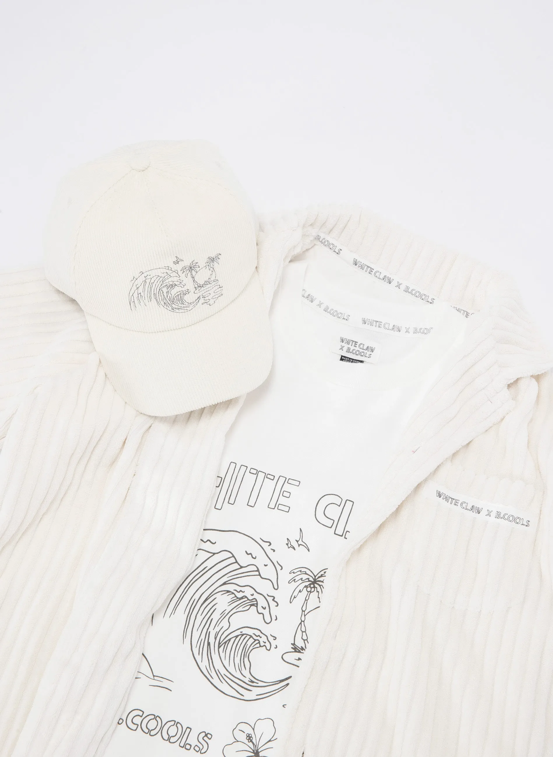 White Claw Shirt White Terry Corduroy