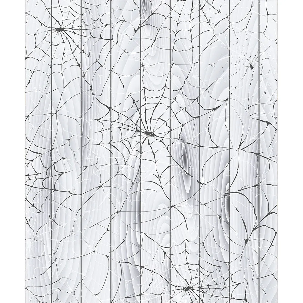 White Cobweb Planks Printed Backdrop