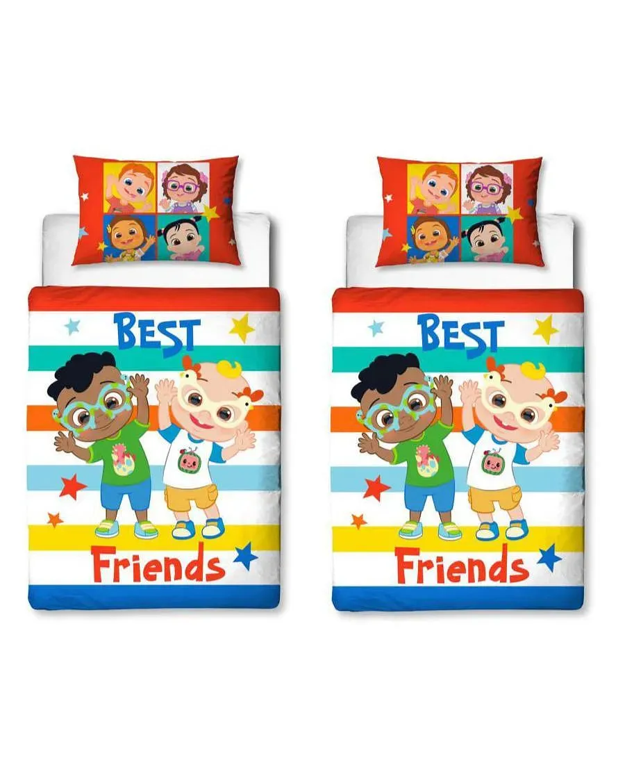 White Cocomelon Toddler Bedding Set (3 Piece)