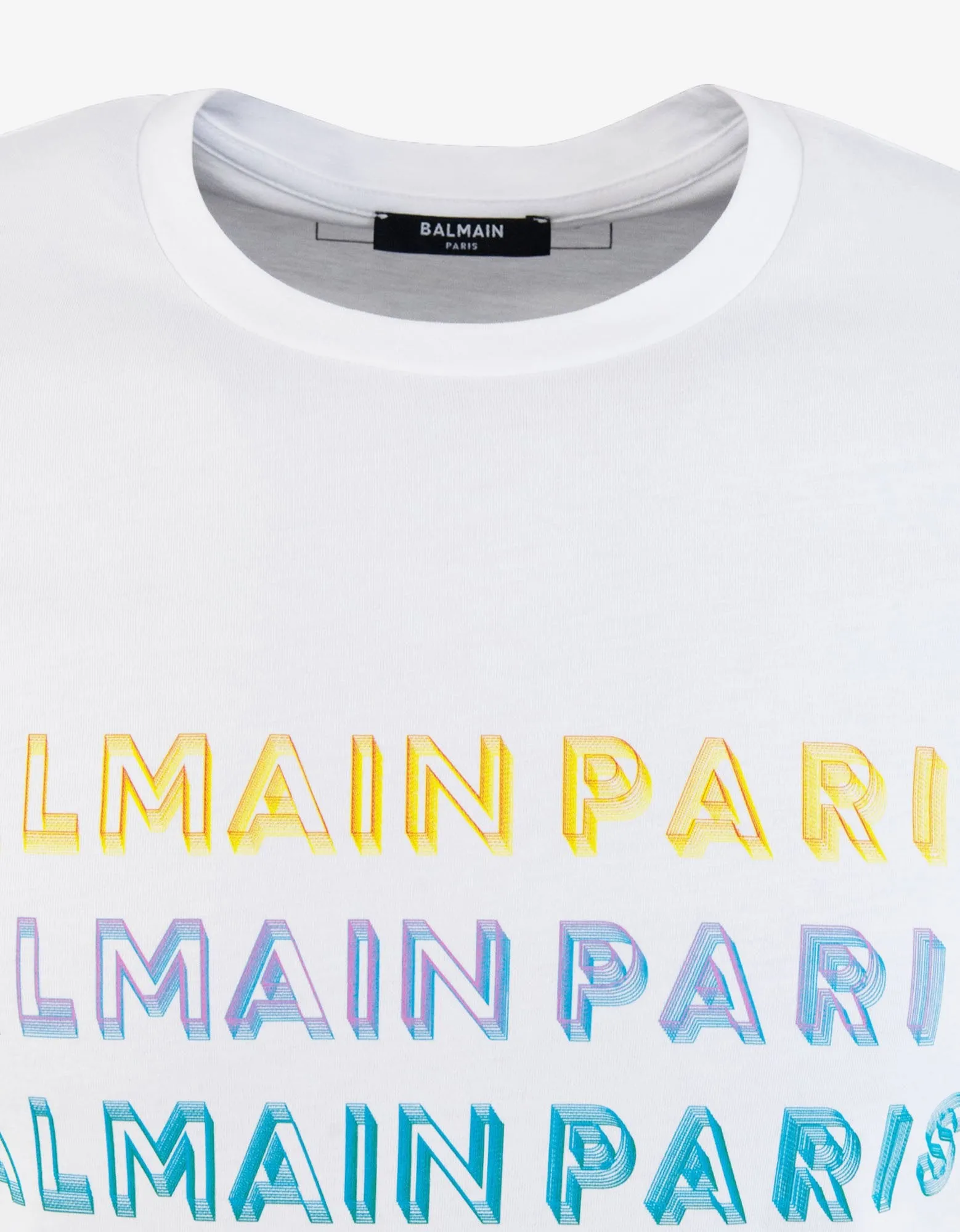 White Colourful Logos Print T-Shirt