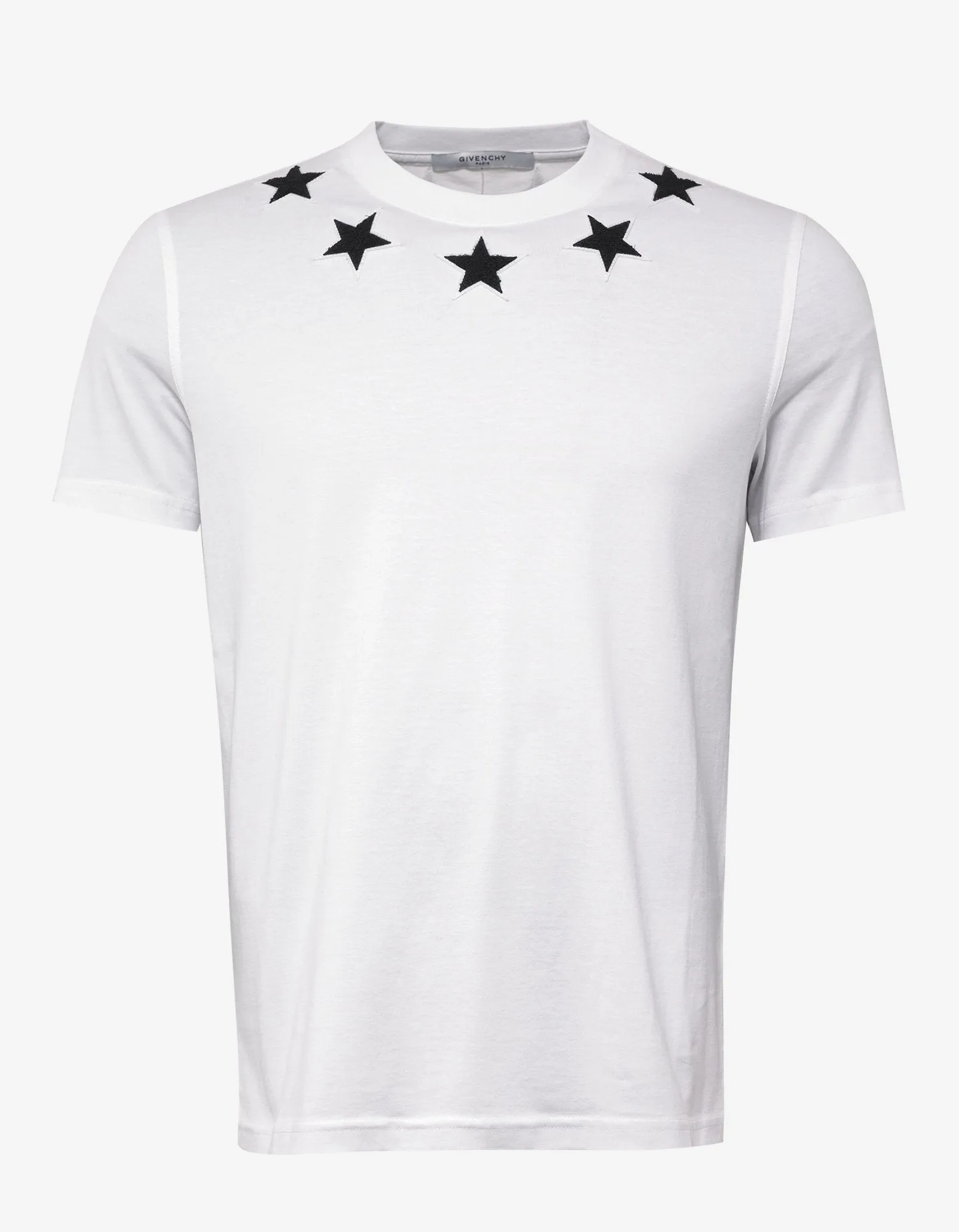 White Cuban Fit T-Shirt with Stars