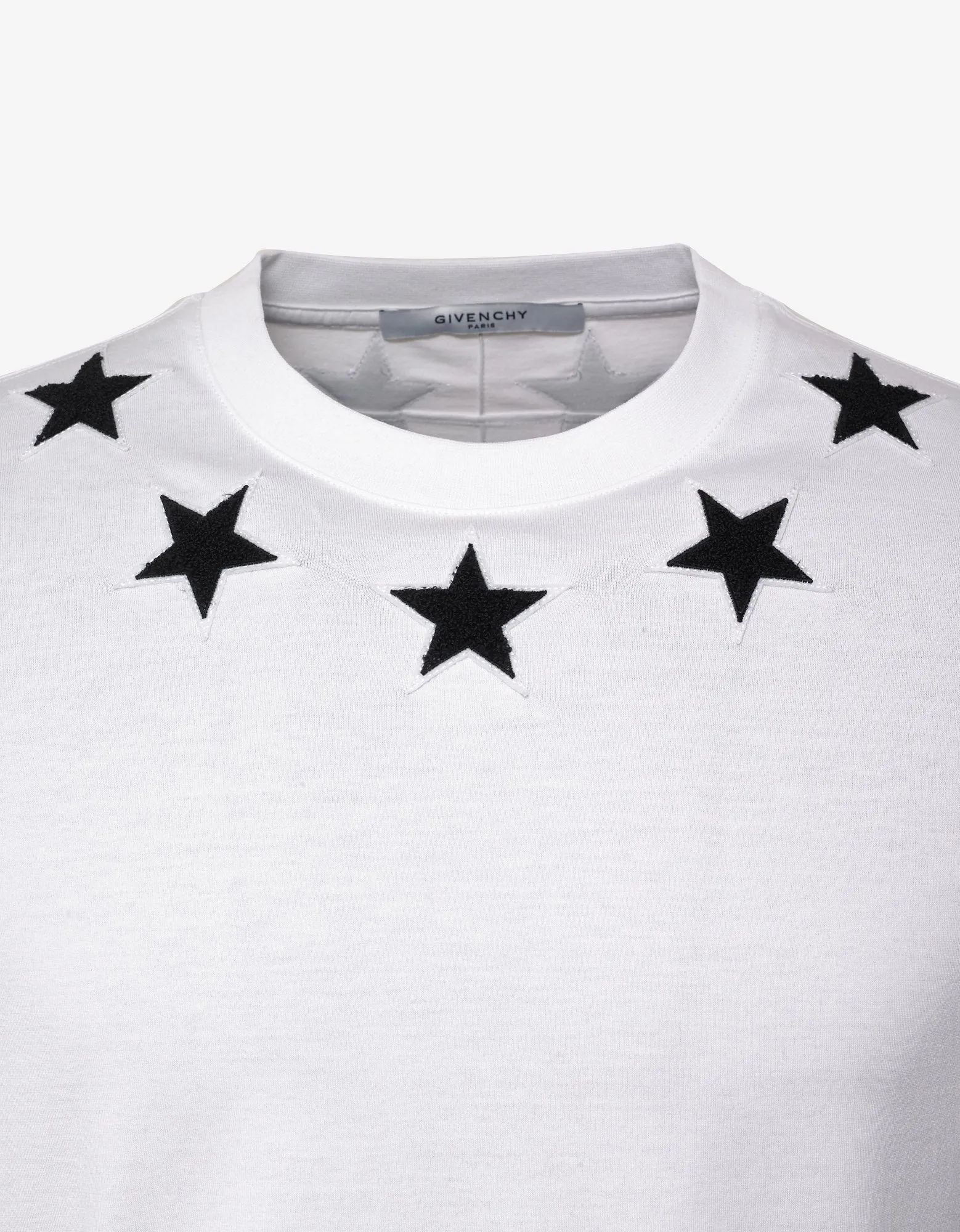 White Cuban Fit T-Shirt with Stars