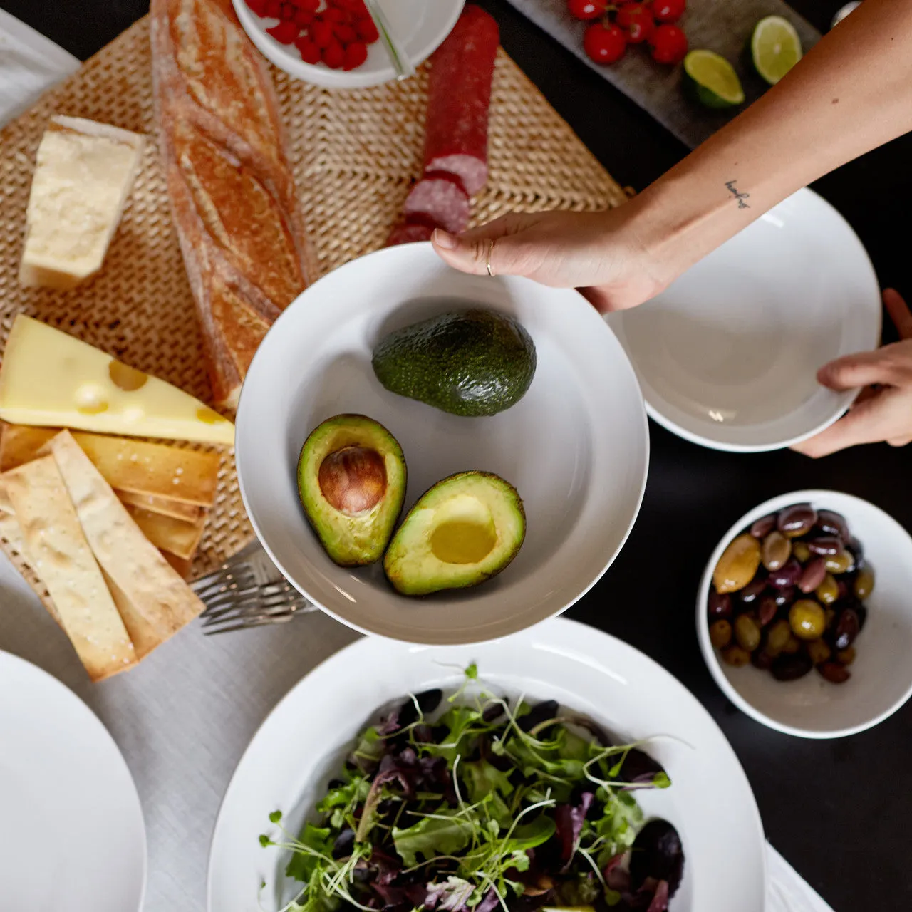 White Essential 5- Piece Serving Bowl Set