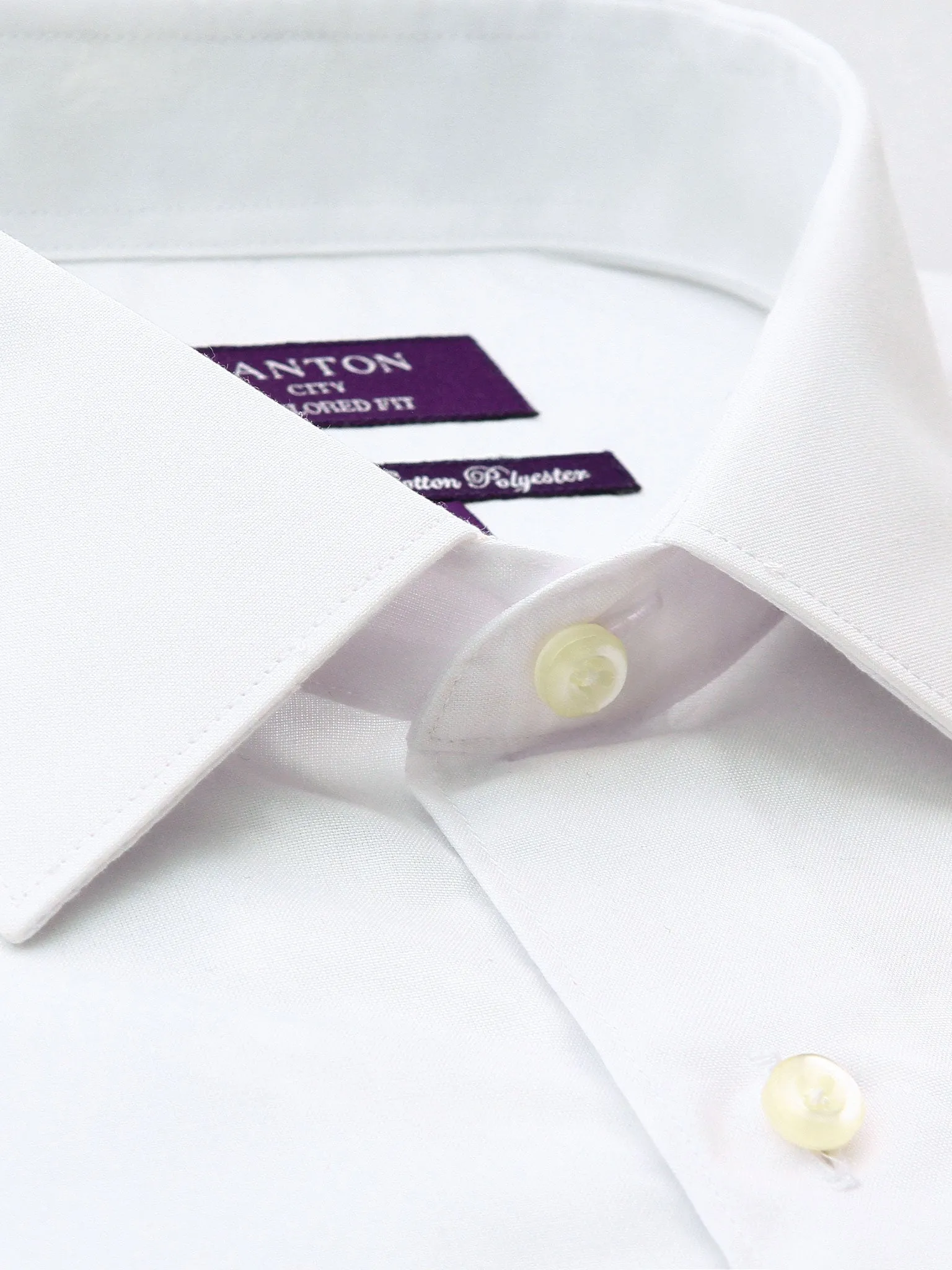 White Gold Label City Tailored Fit Cotton Polyester Shirt