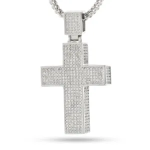 White Gold Stash Cross Necklace- Discontinue