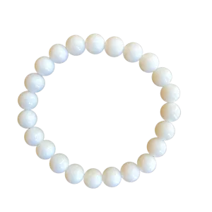 White Jade 8mm Bracelet