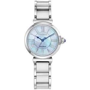 White L Mae Watch in Stainless Steel