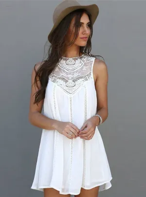 White Lace Mini Party Dresses Sexy Club Casual