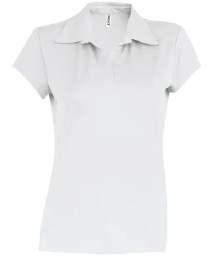 White - Ladies' short-sleeved polo shirt