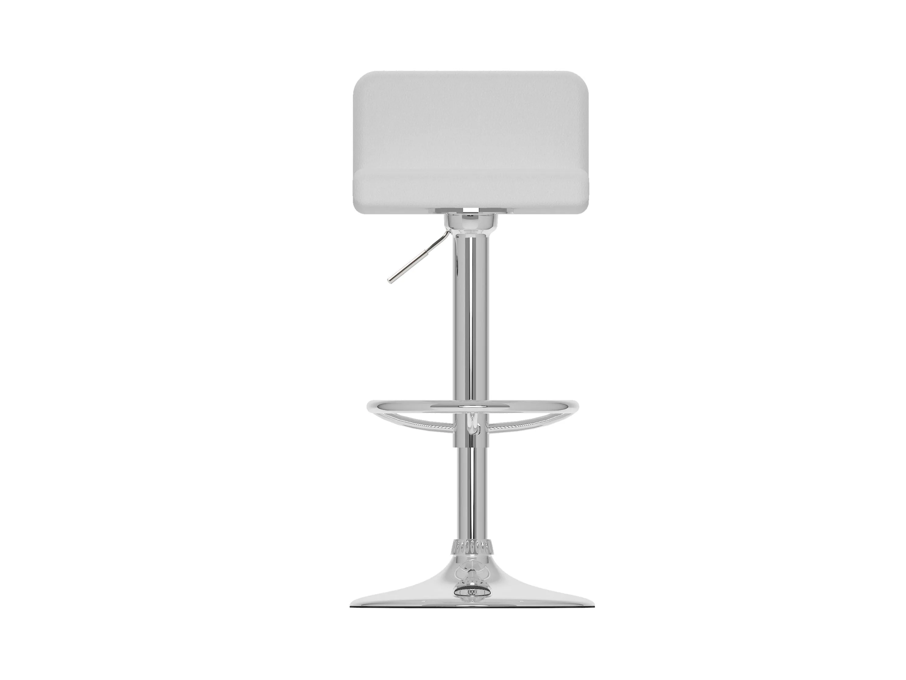 White Low Back Bar Stools, Set of 2