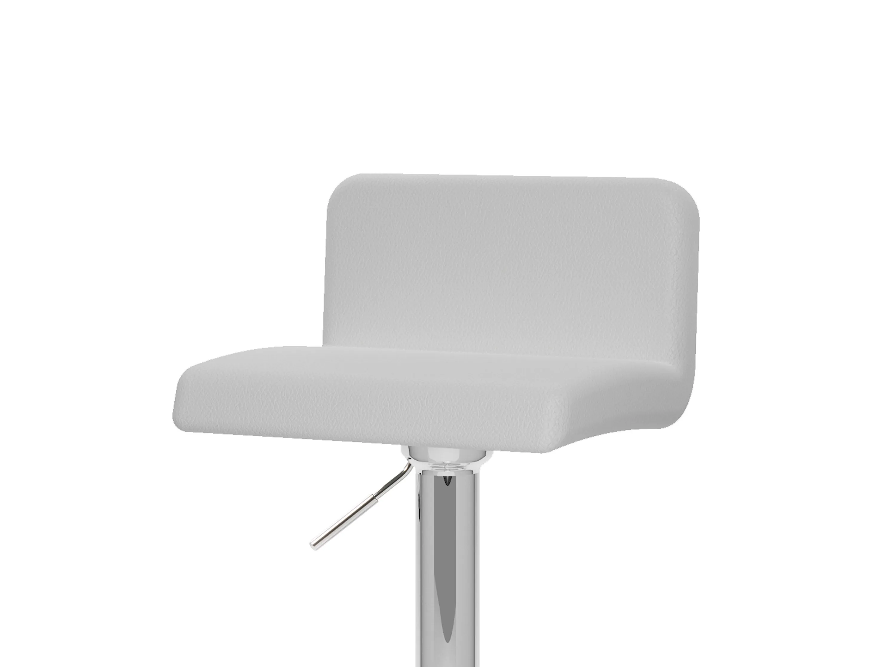 White Low Back Bar Stools, Set of 2