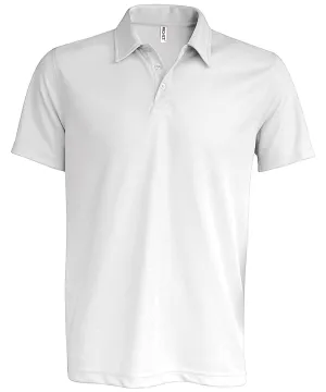 White - Men's short-sleeved polo shirt