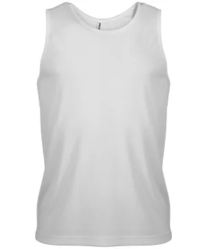 White - Men's sports vest