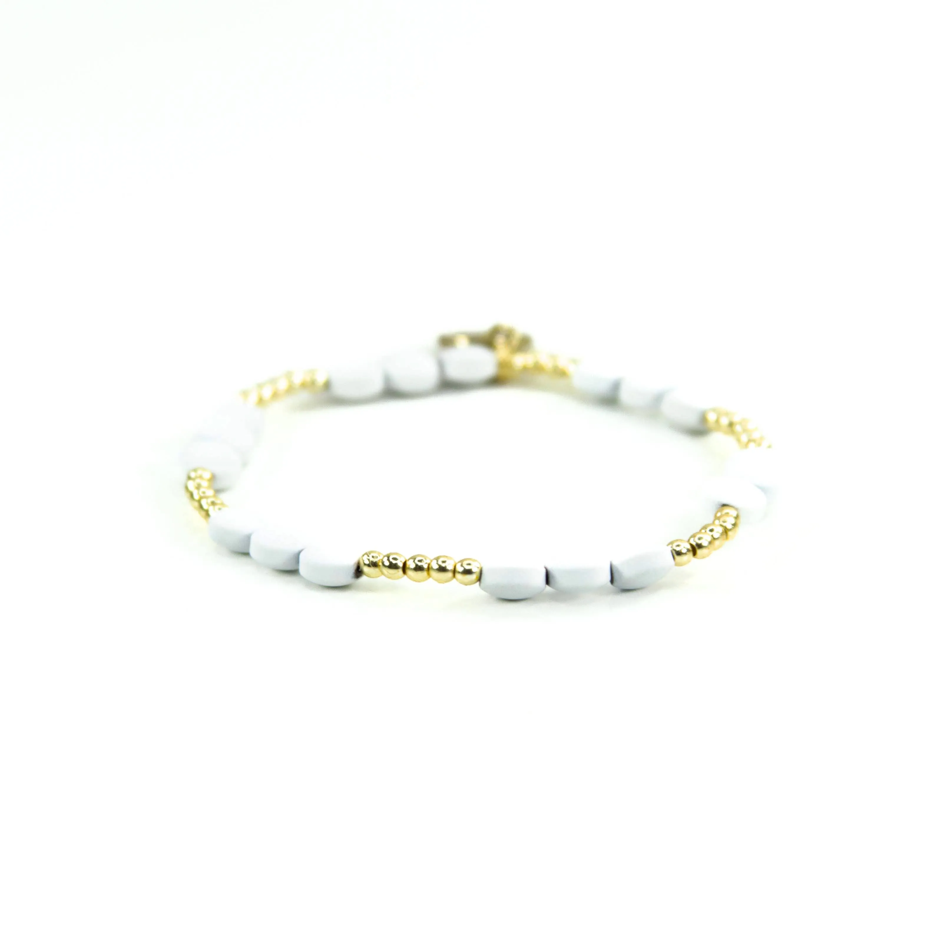 White MIx Bead Bracelets