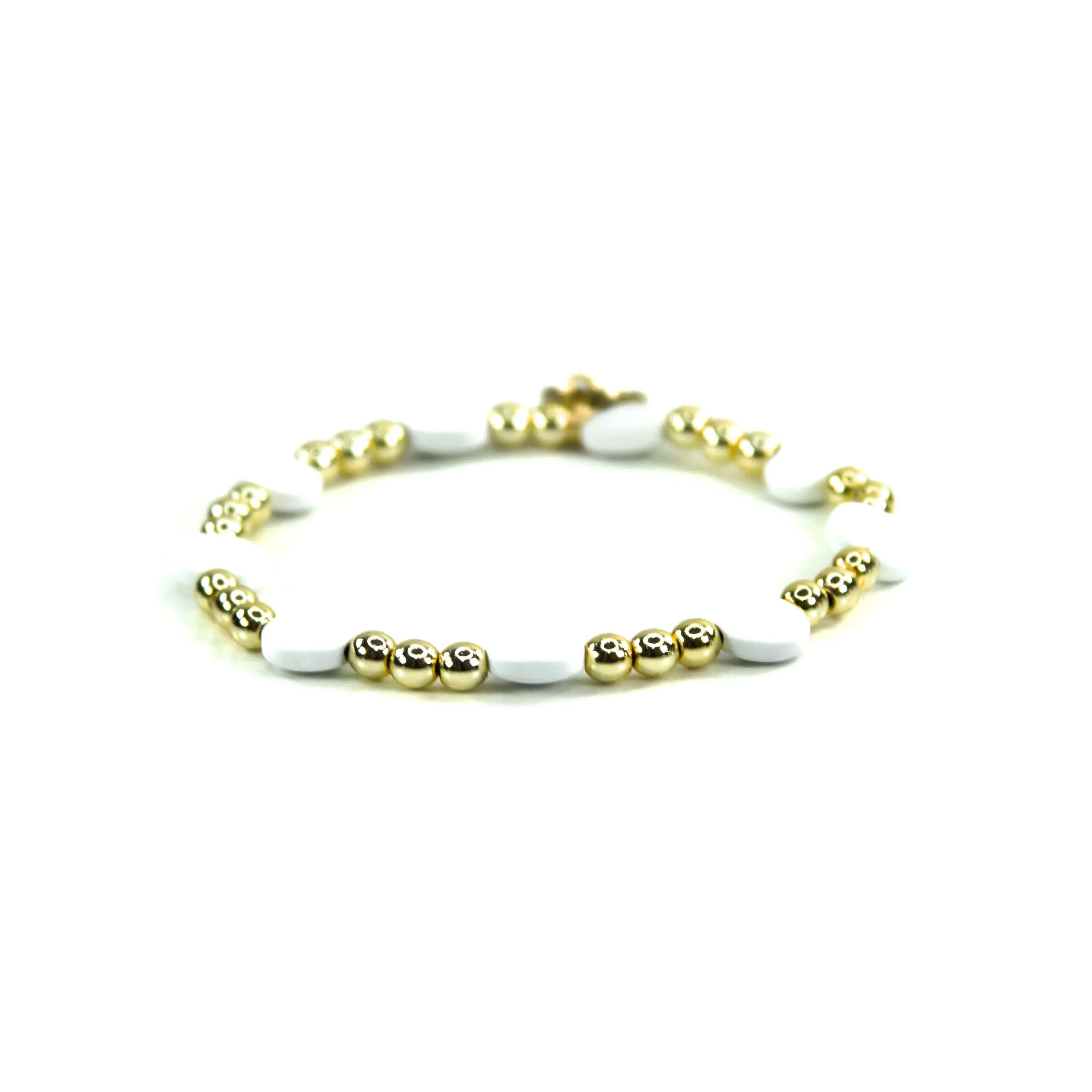 White MIx Bead Bracelets