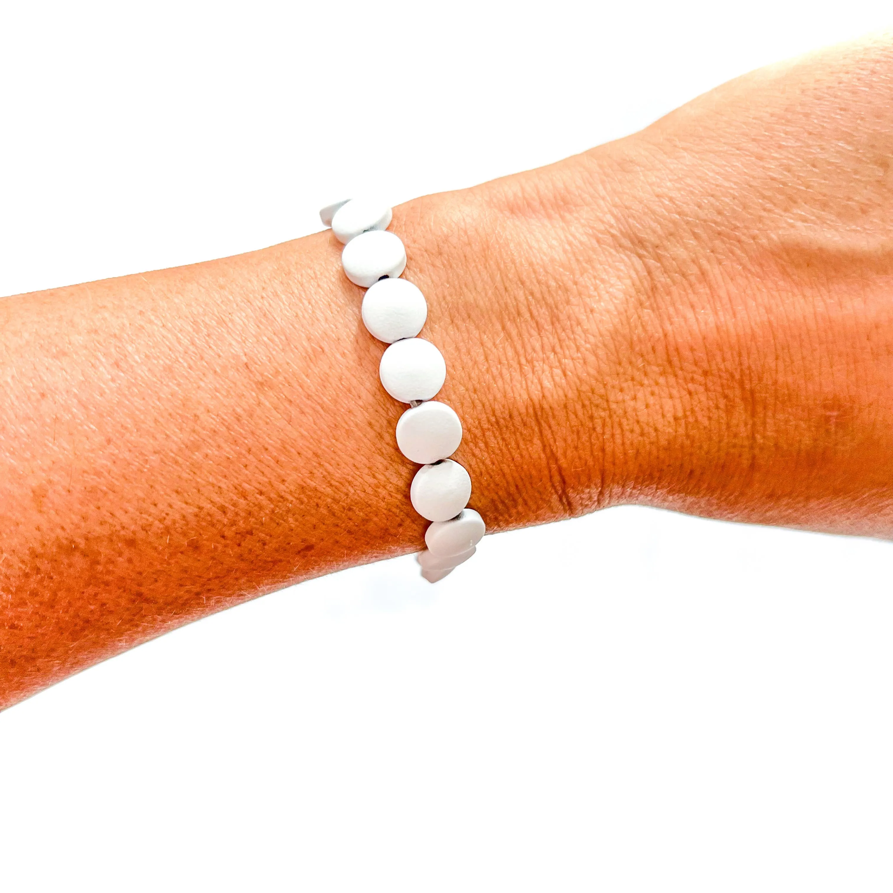 White MIx Bead Bracelets