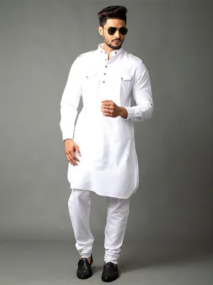 White Pathani Kurta