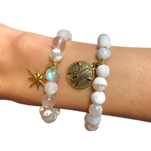 White Sand Beaded Bracelets