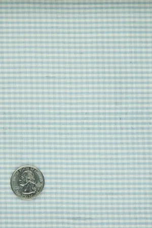 White Sky Blue Gingham Shantung 293 Fabric