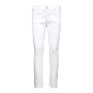 WHITE SLIM FIT GIRLS DENIM TROUSER