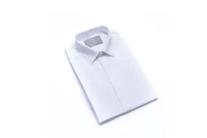 White Slim Fit Normal Collar Shirt - Single Cuff