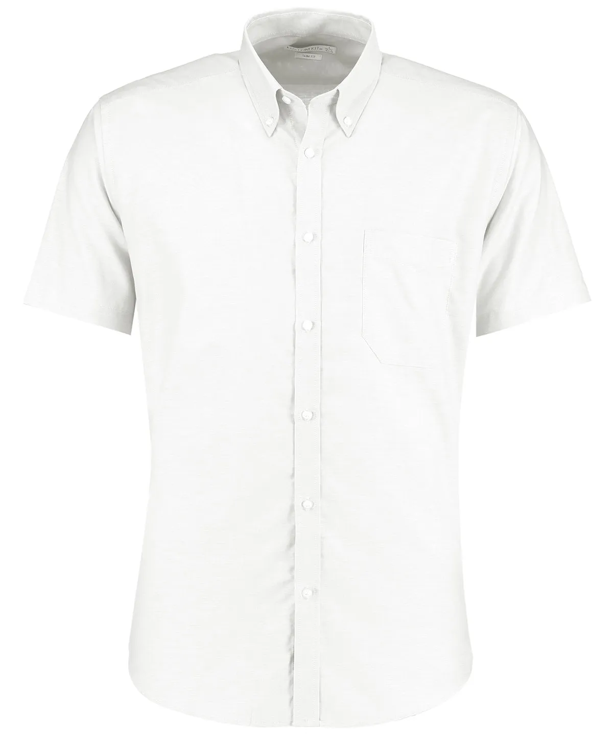 White - Slim fit workwear Oxford shirt short sleeve