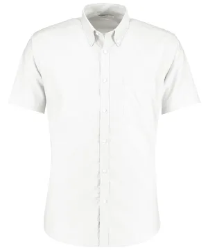 White - Slim fit workwear Oxford shirt short sleeve