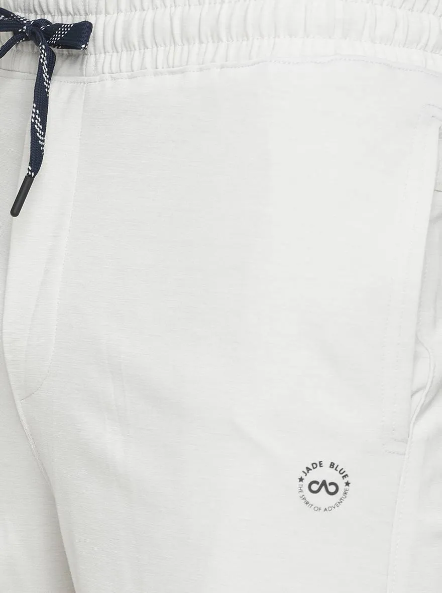 White Solid Slim Fit Shorts | JadeBlue