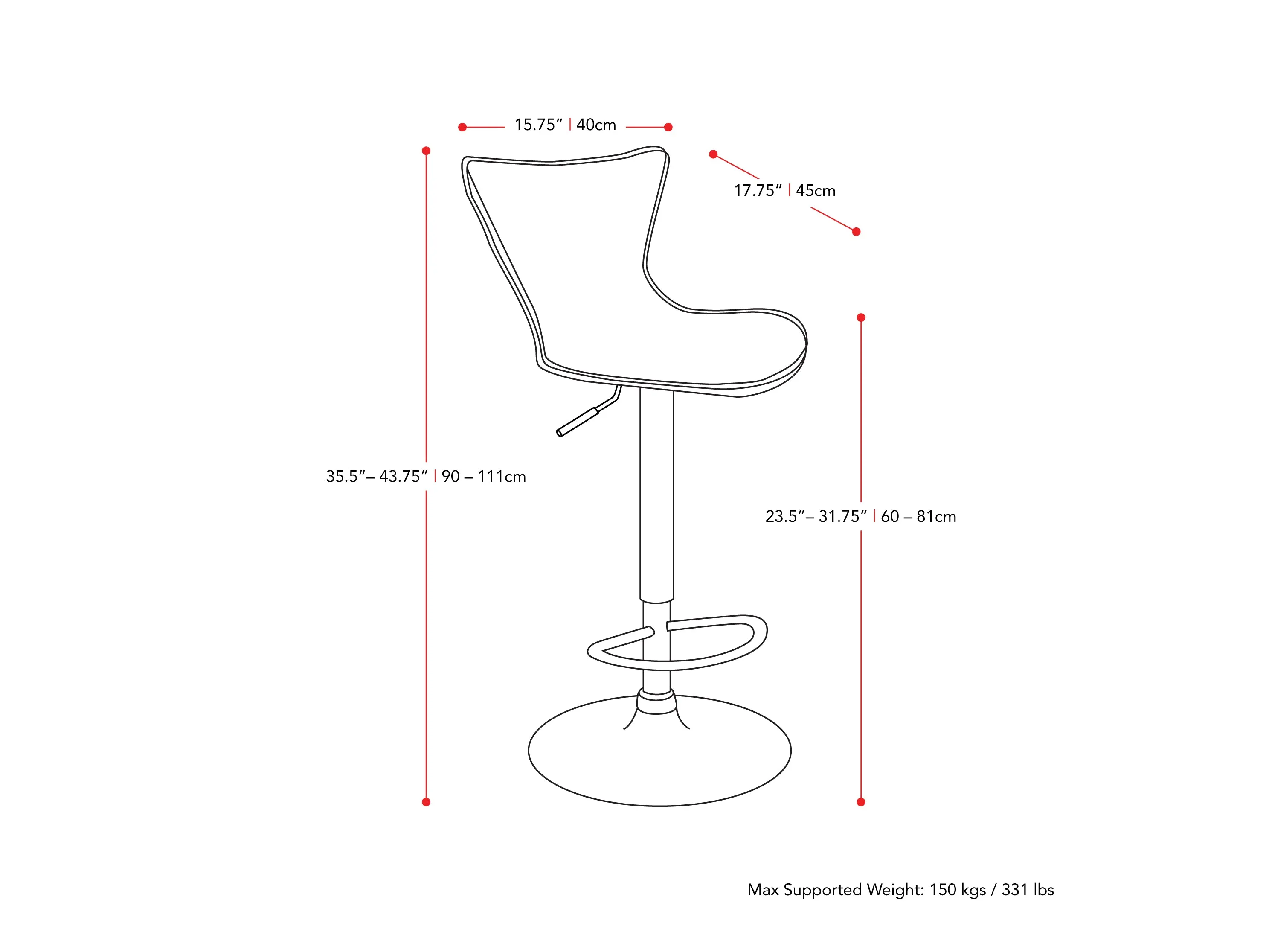 White Swivel Bar Stools, Set of 2