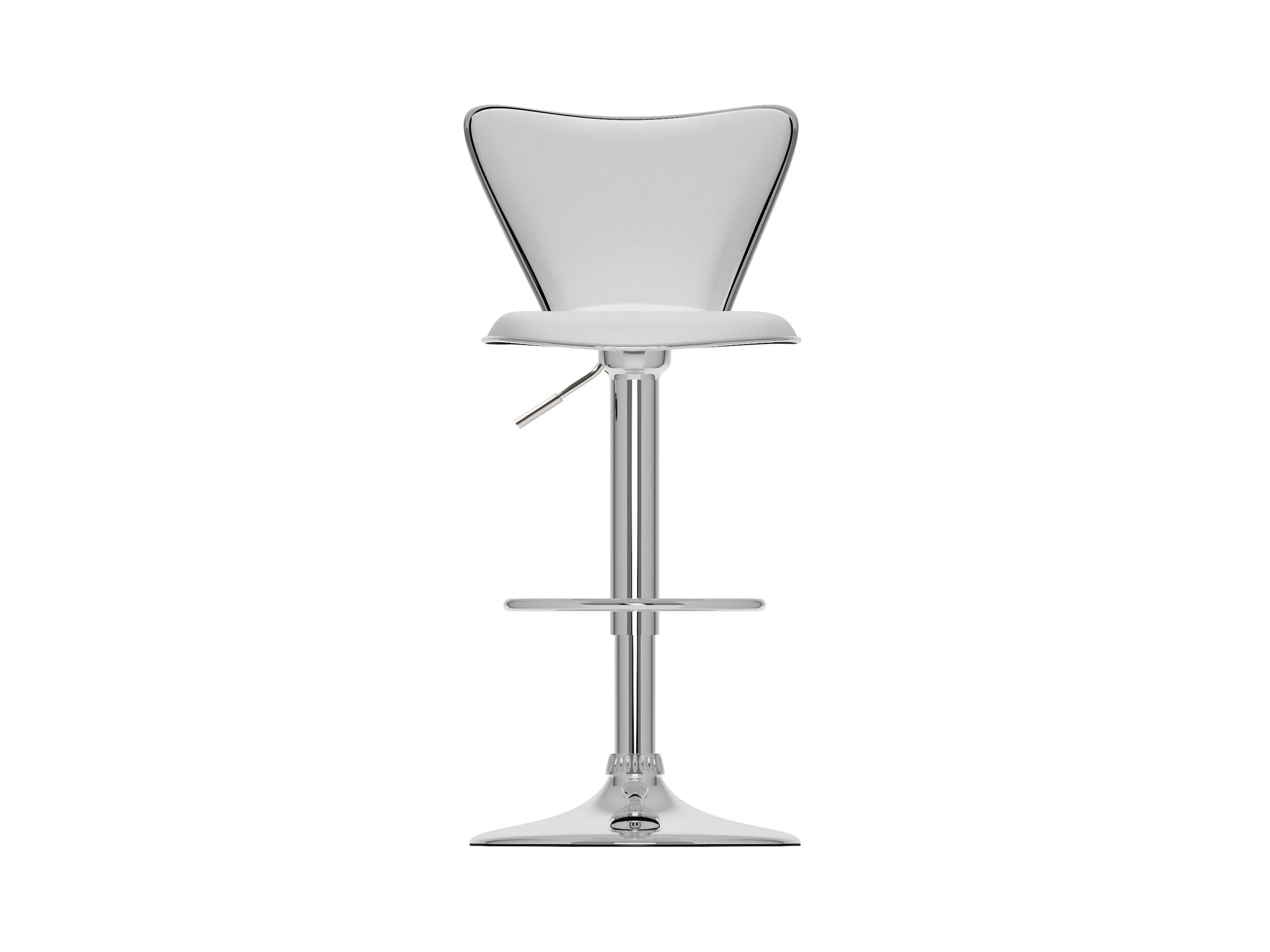 White Swivel Bar Stools, Set of 2