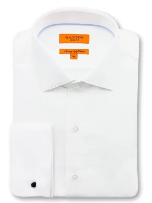 White Textured Slim Fit Darren Luxury 2 Pl,y Cotton Shirt