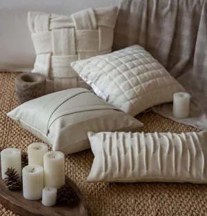 White Throw Pillow Set