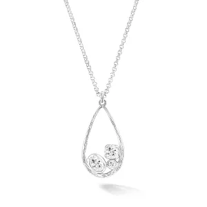 White Topaz Teardrop Orissa Pendant